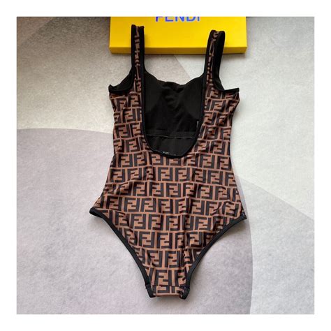 fendi one piece bathing|Fendi high waist swimsuit.